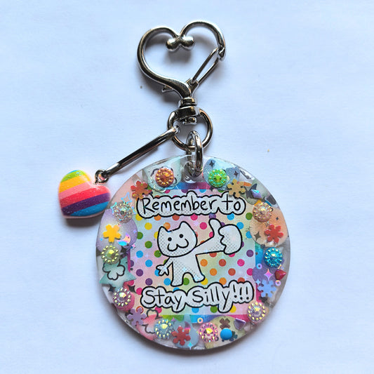 Remember To Stay Silly Handmade Keychain