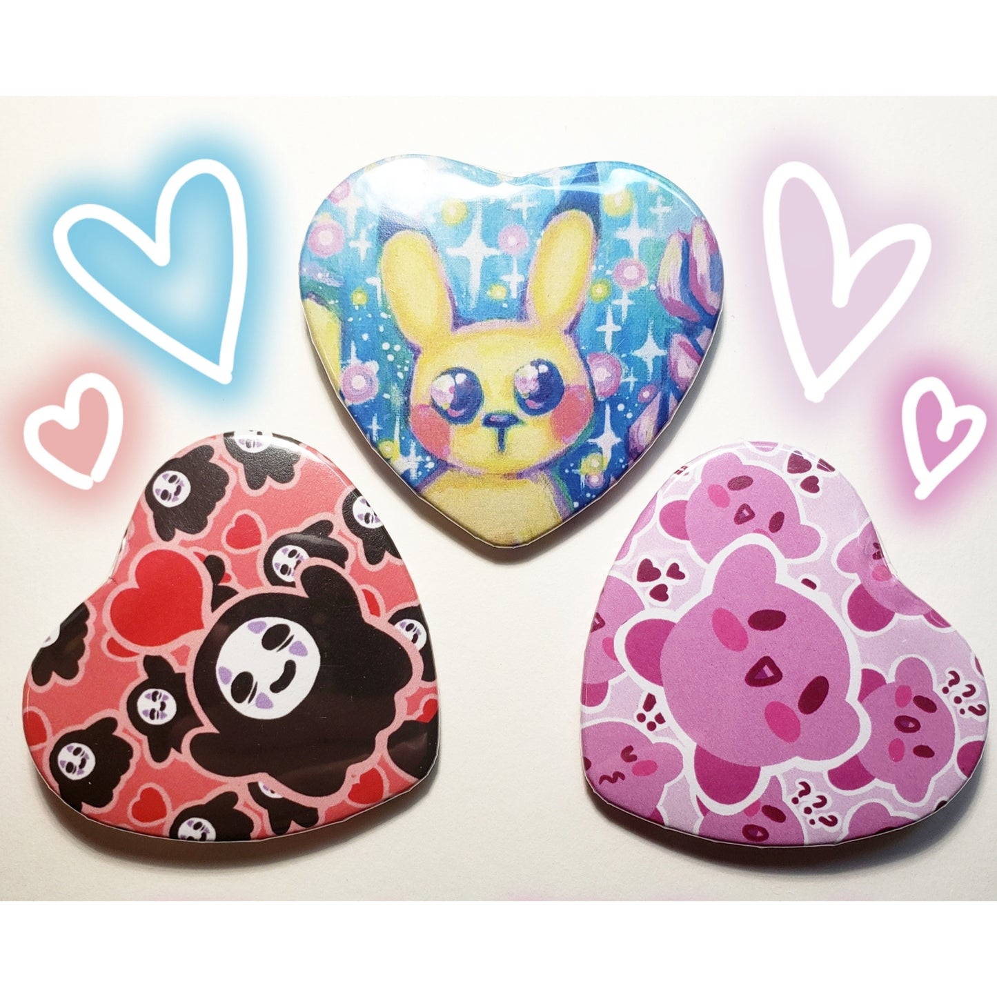 Pikachu, Spirited Away, and Kirby Pins