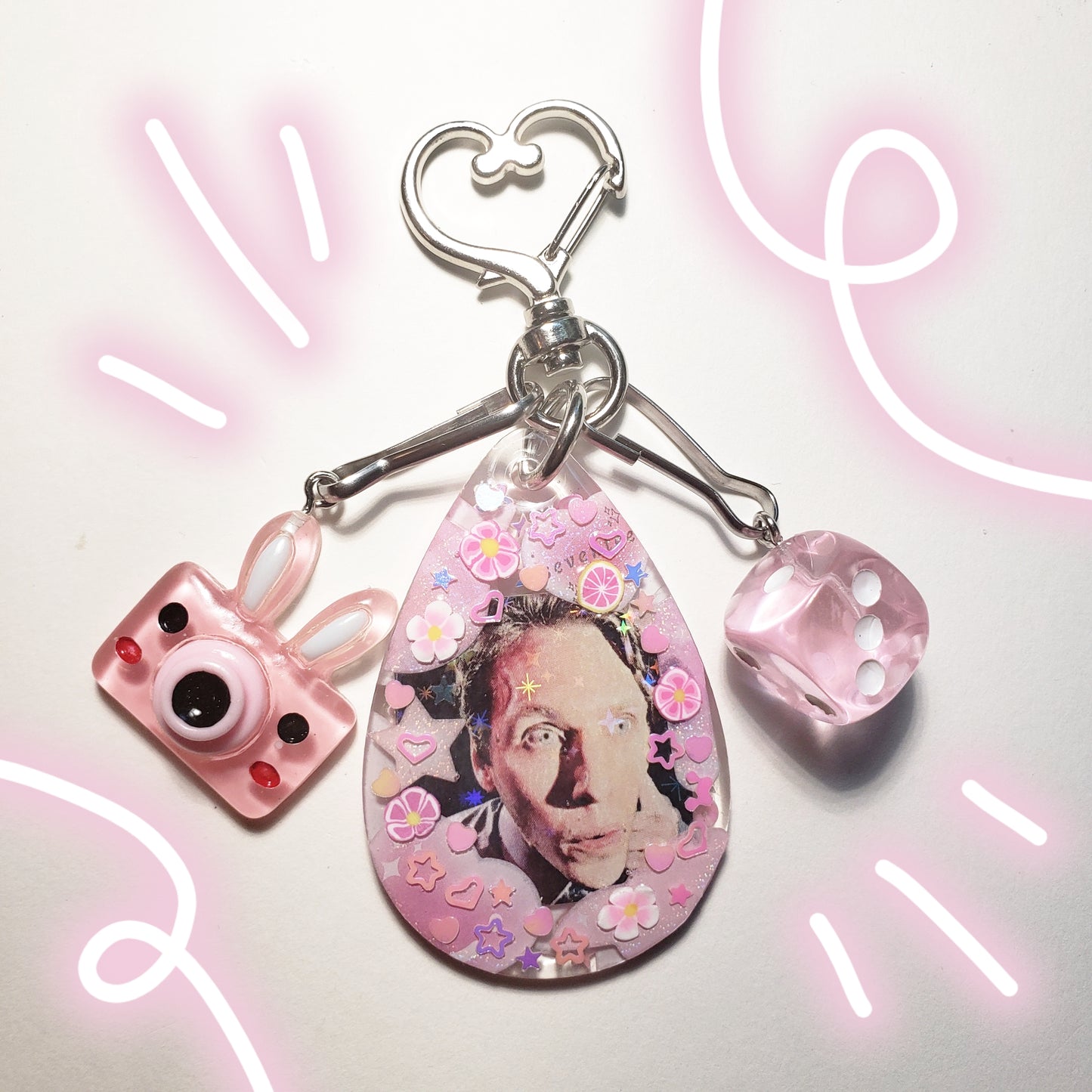 Jerma Stare Keychain (Pink Theme)