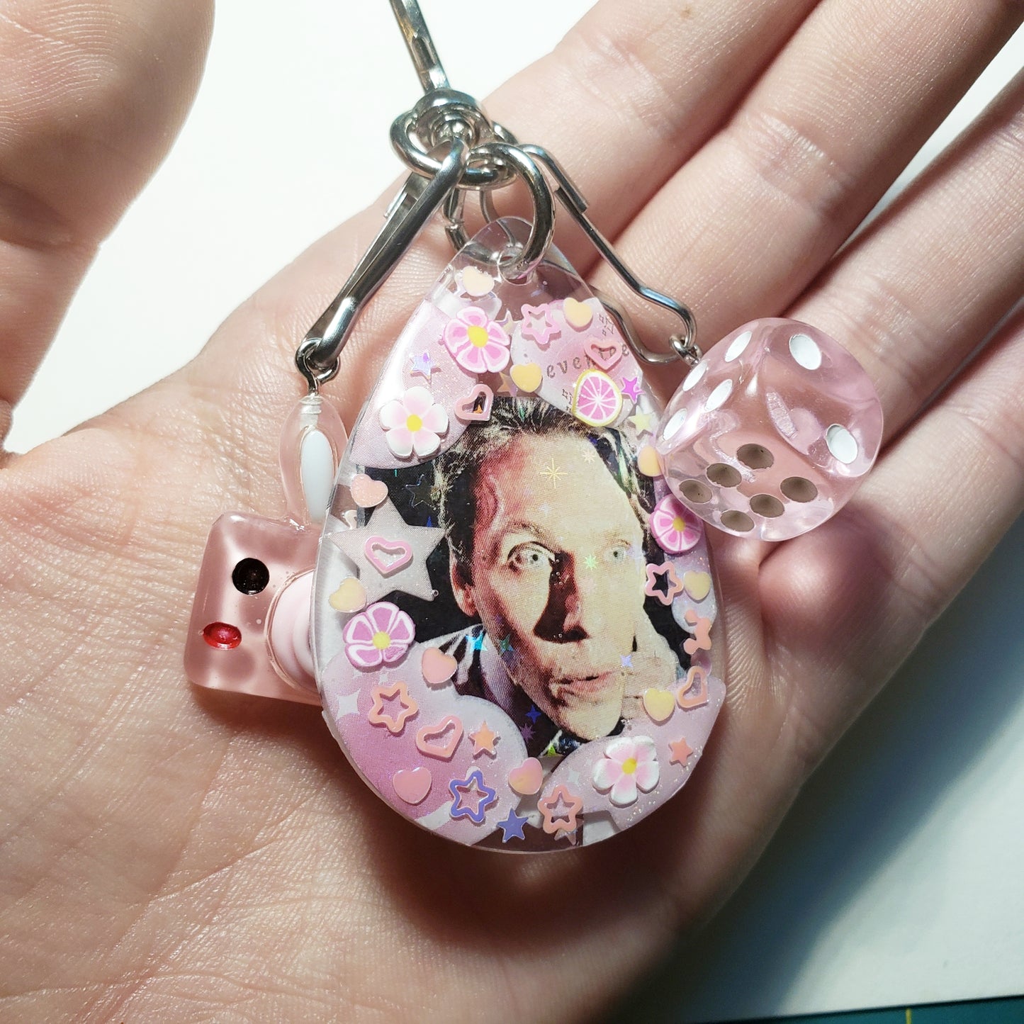 Jerma Stare Keychain (Pink Theme)