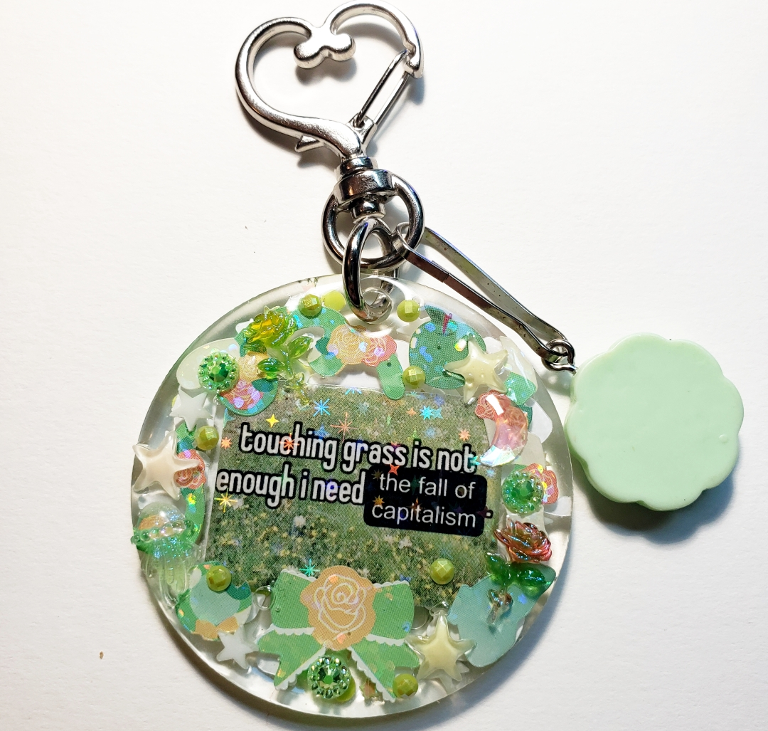 "Fall of capitalism" Keychain