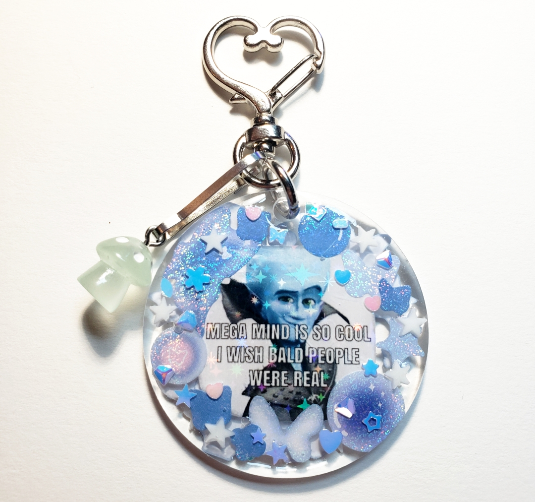 Megamind Keychain (Blue Mushroom)