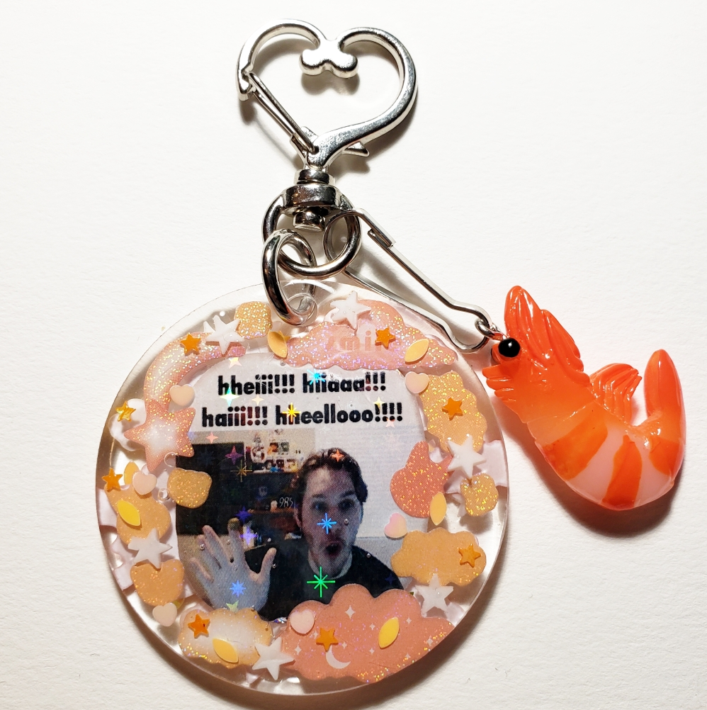 Jerma Keychain (Orange Shrimp)