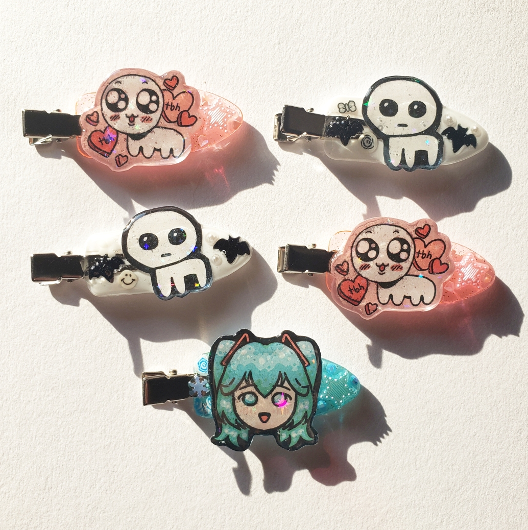 Cute/Cursed Hair Clips (Not sold as a set!)