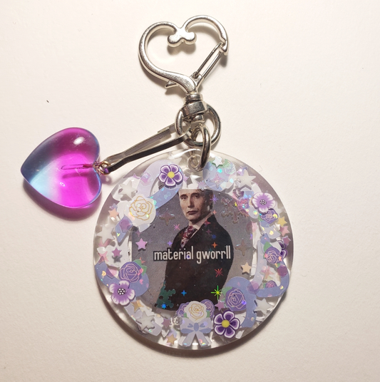 Hannibal Material Girl Purple Keychain