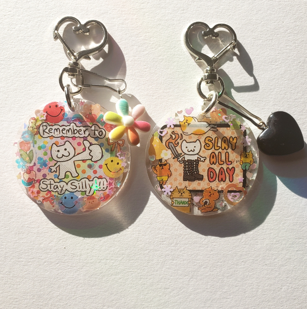 Stay Silly and Slay All Day Keychains (Not a set)