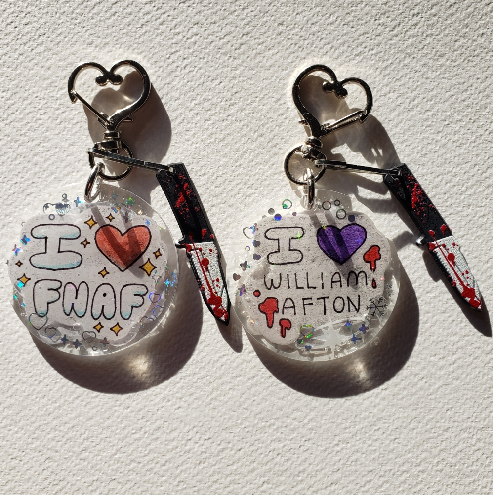 FNAF Hand-Drawn Keychains (Not a set)