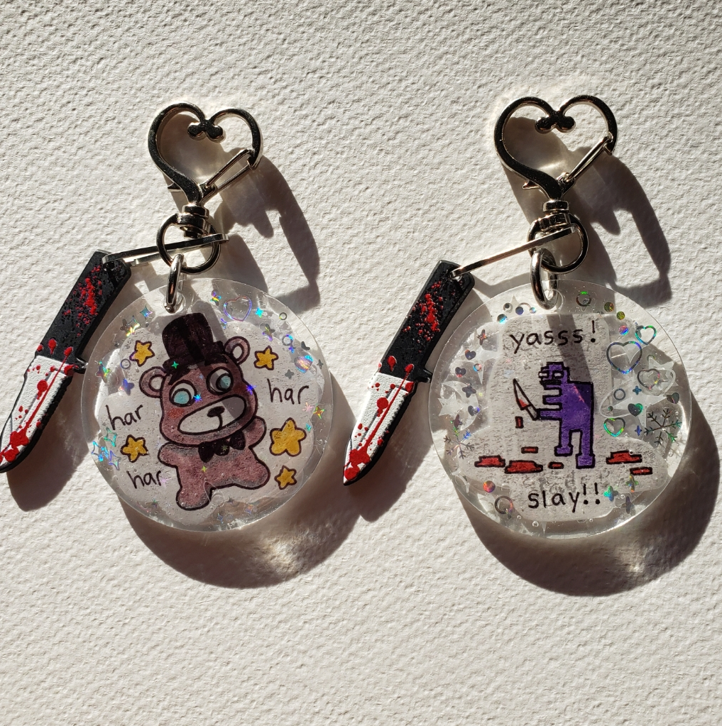 FNAF Hand-Drawn Keychains (Not a set)