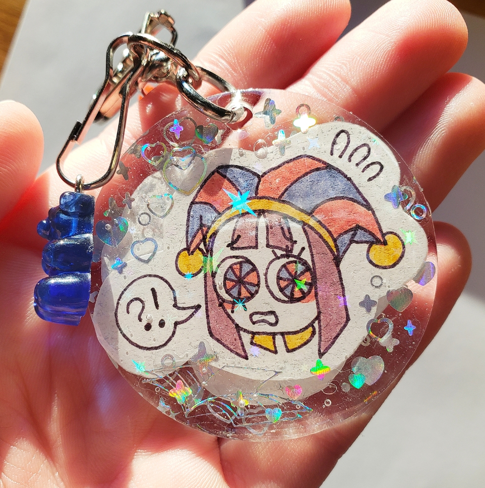 Pomni Digital Circus Keychain (Hand-drawn)