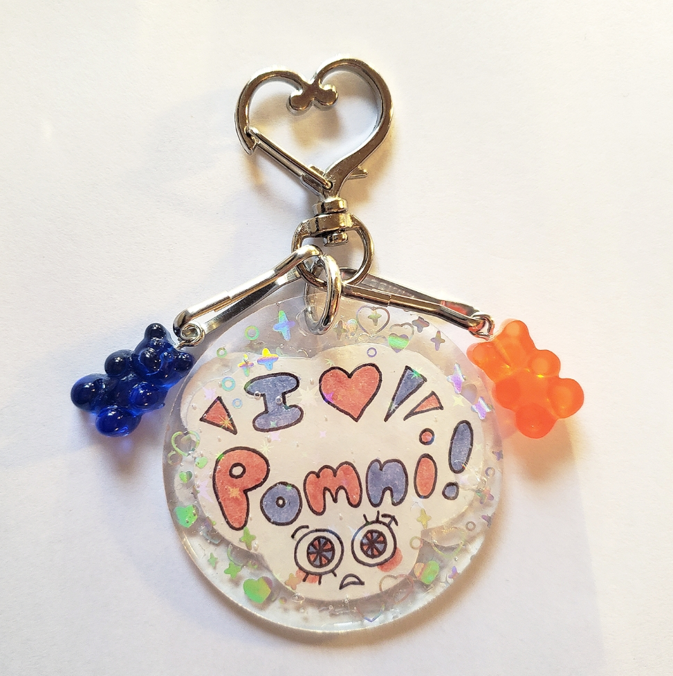 Pomni Digital Circus Keychain (Hand-drawn)