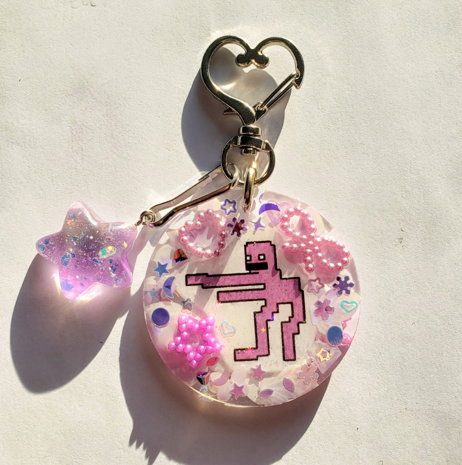 Purple Guy Dance Keychain