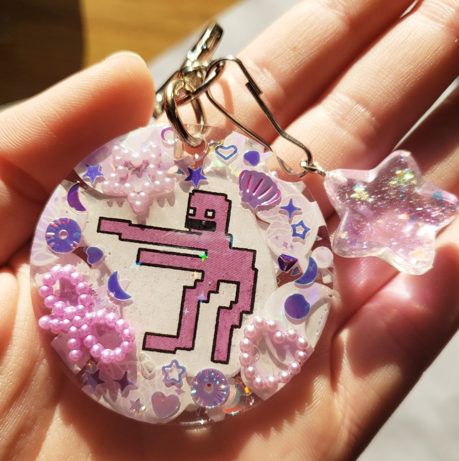 Purple Guy Dance Keychain