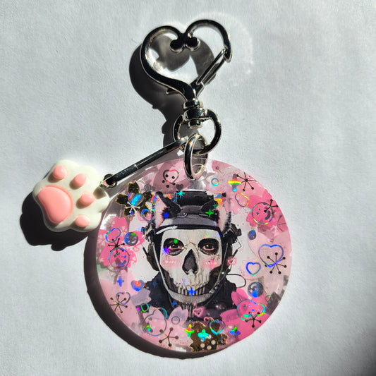 Catboy Ghost Handmade Keychain