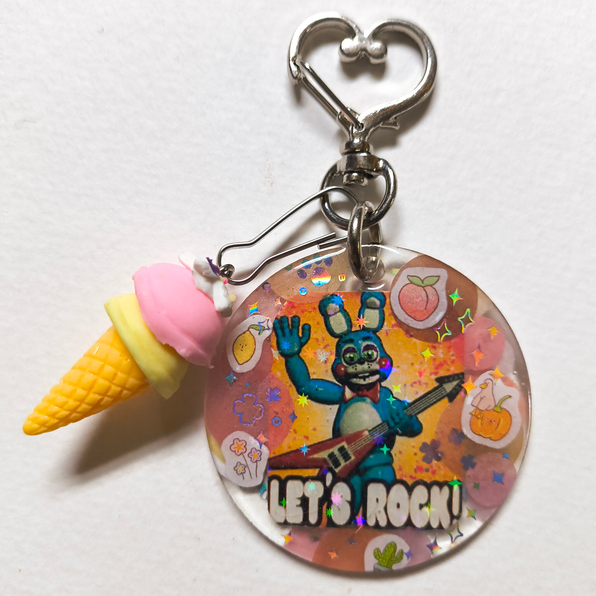 "Let's Rock" Bonnie Handmade Keychain