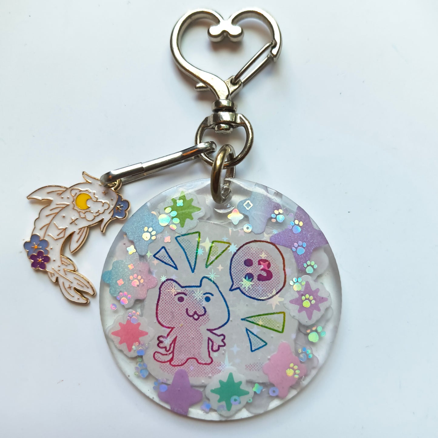 :3 Cat Handmade Keychain