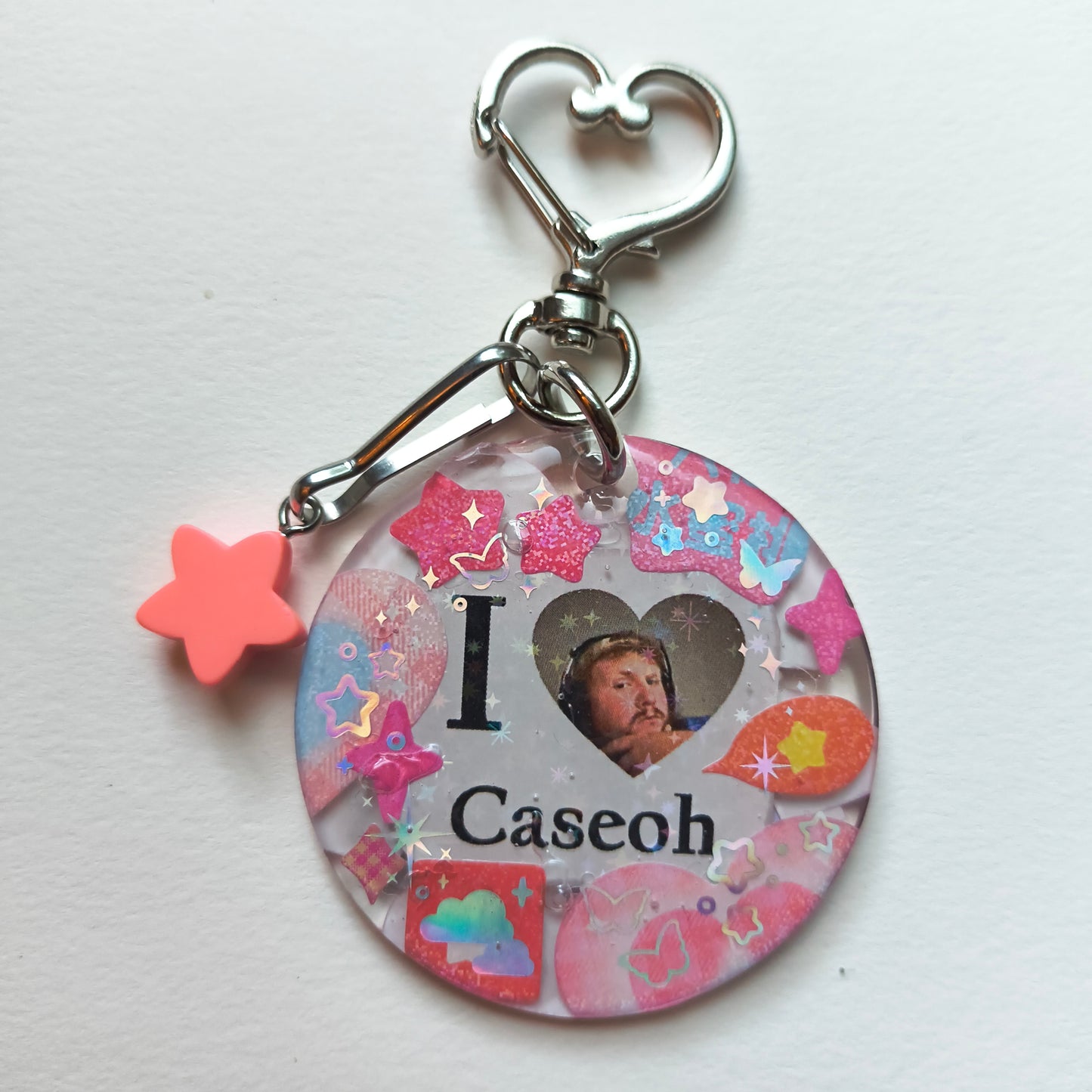 Caseoh Handmade Keychain (Pink)