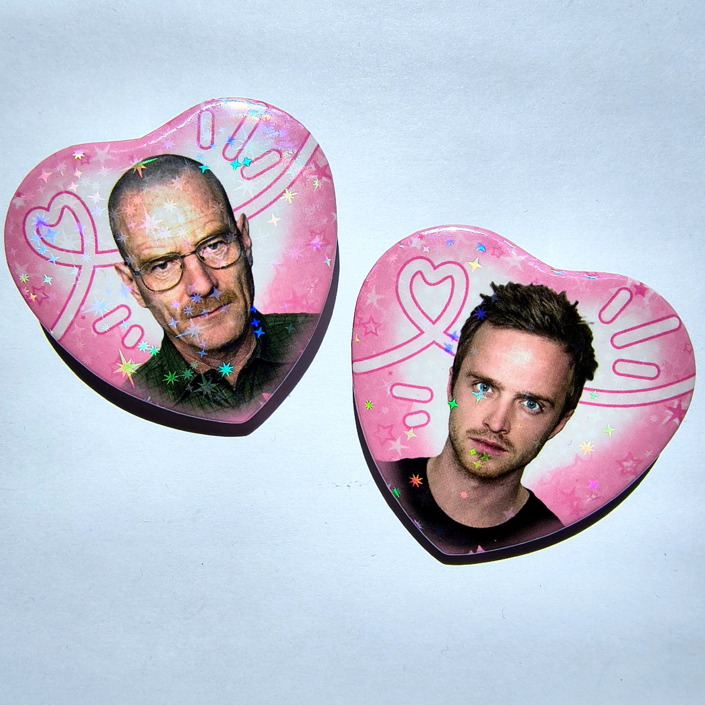 Breaking Bad Sparkly Heart Pins