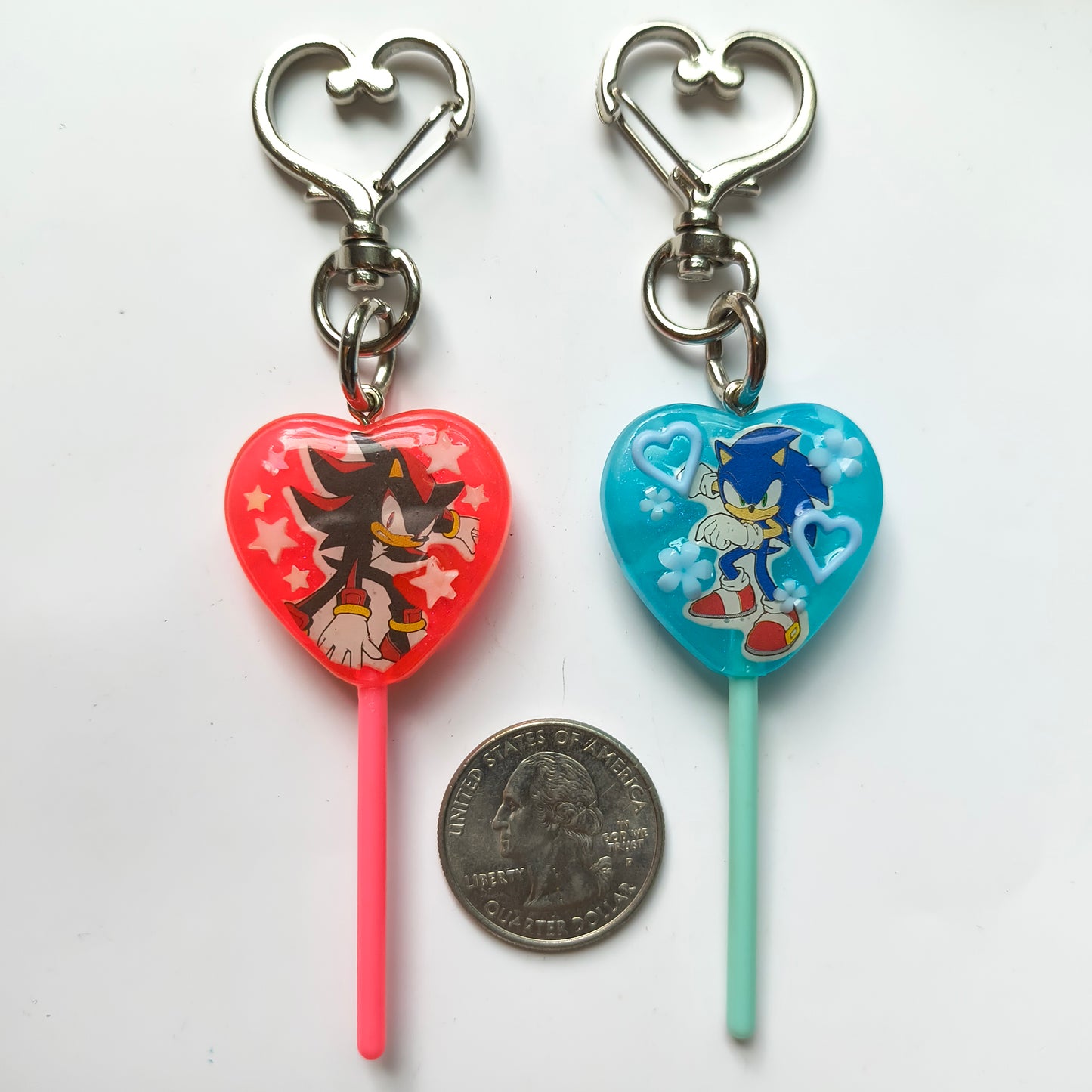 Sonic & Shadow Handmade Keychains