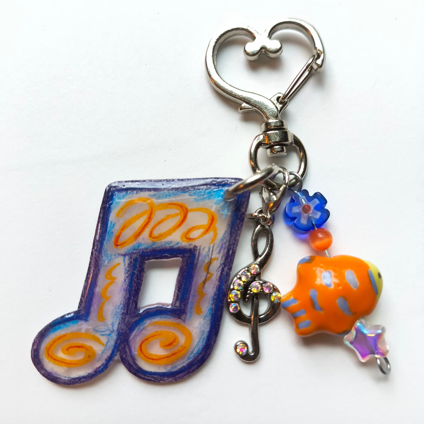 Handmade Music Note Keychain