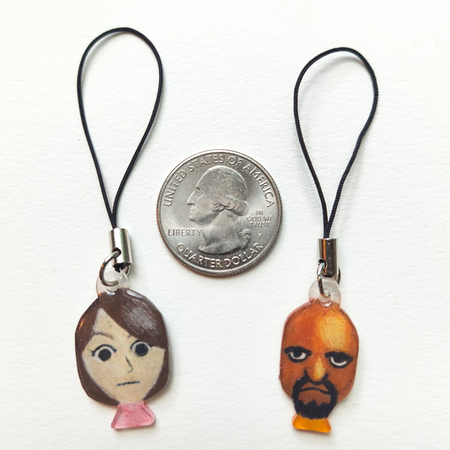 Handmade Mii Phone Charms