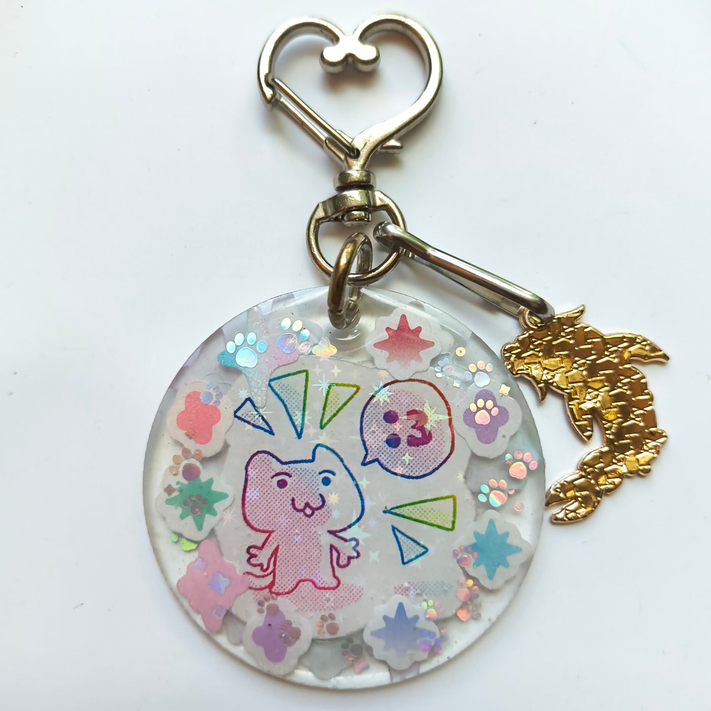 :3 Cat Handmade Keychain