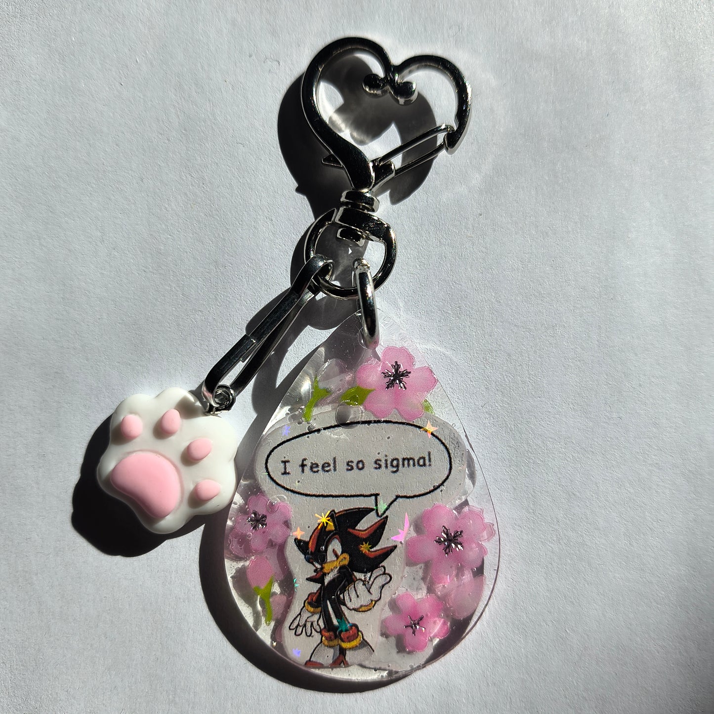 Sonic (Shadow) Handmade Keychain