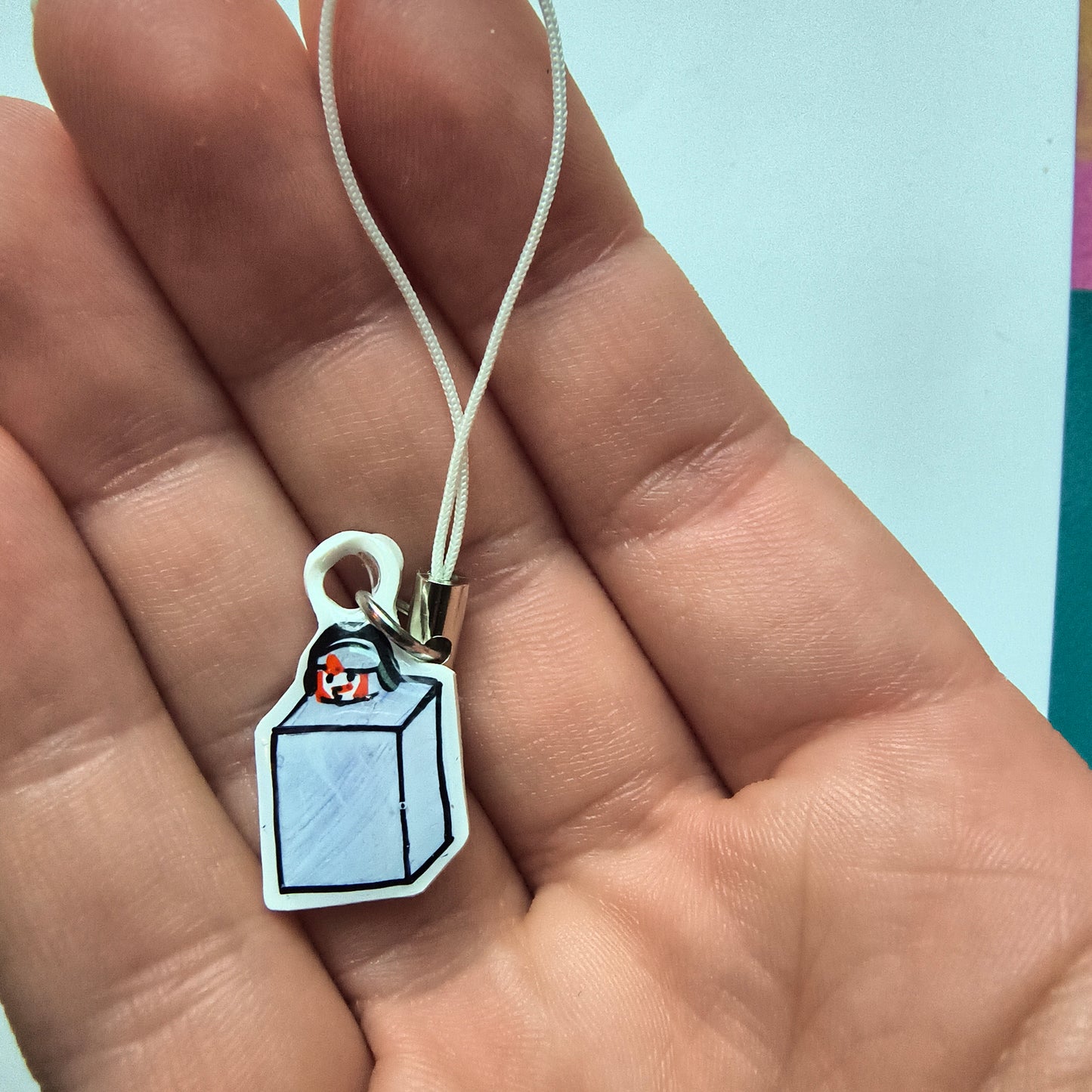 Caseoh "1x1 Lego Piece" Handmade Shrinky Dink Charm