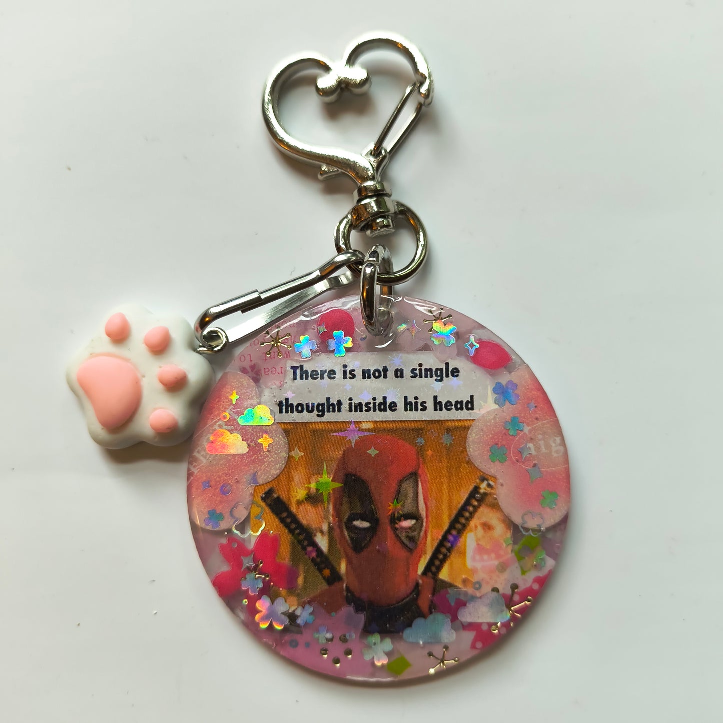 Deadpool No Thoughts Handmade Keychain