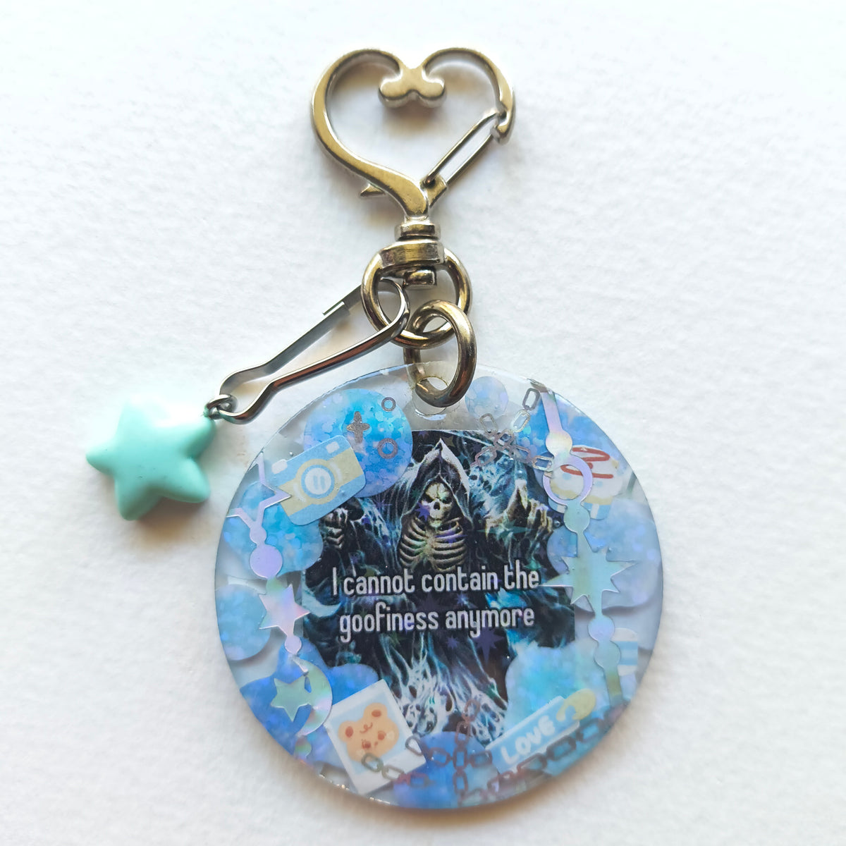 "I cannot contain the goofiness anymore" Handmade Keychain