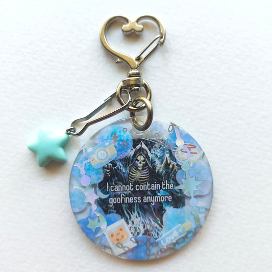 "I cannot contain the goofiness anymore" Handmade Keychain