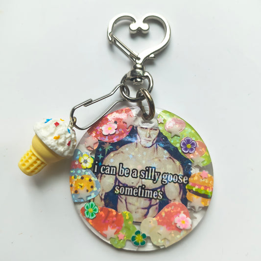 "I can be a silly goose sometimes" Handmade Keychain