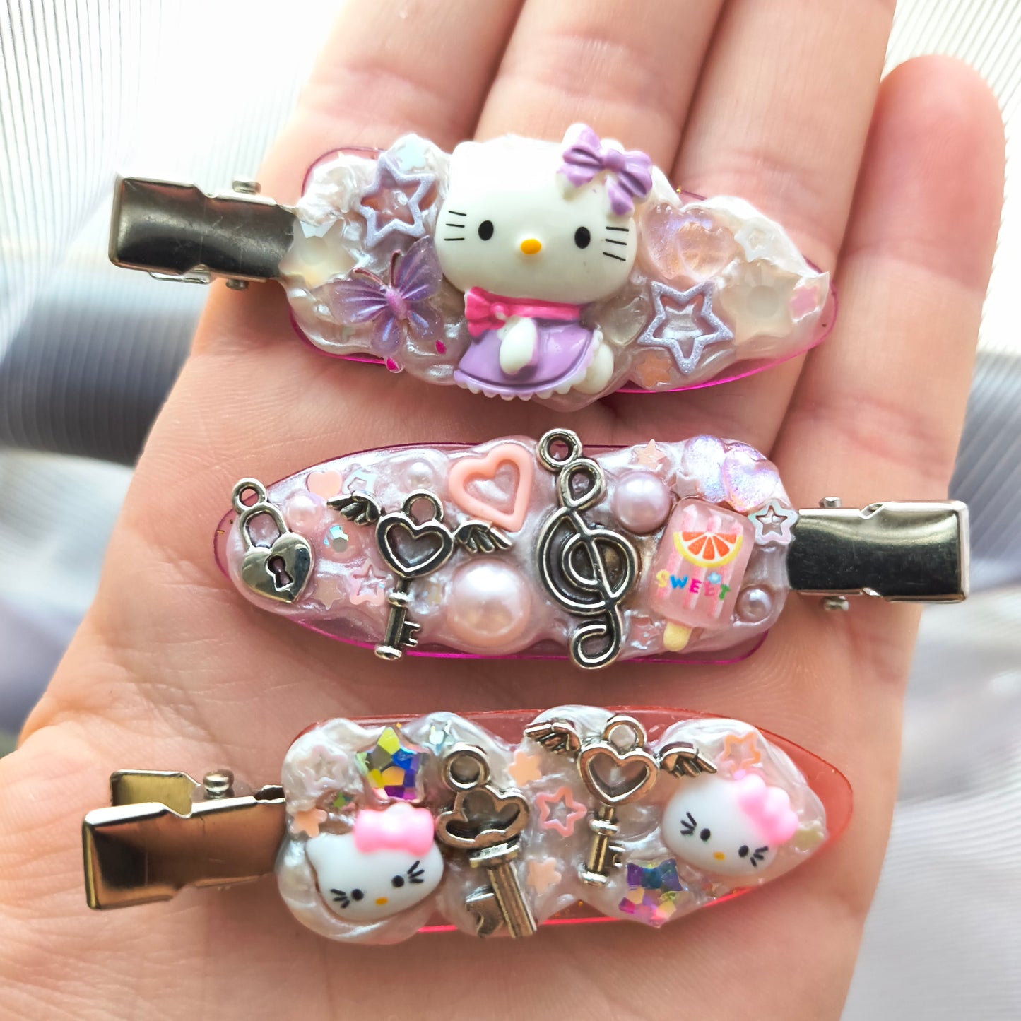 Hello Kitty Handmade Hairclips