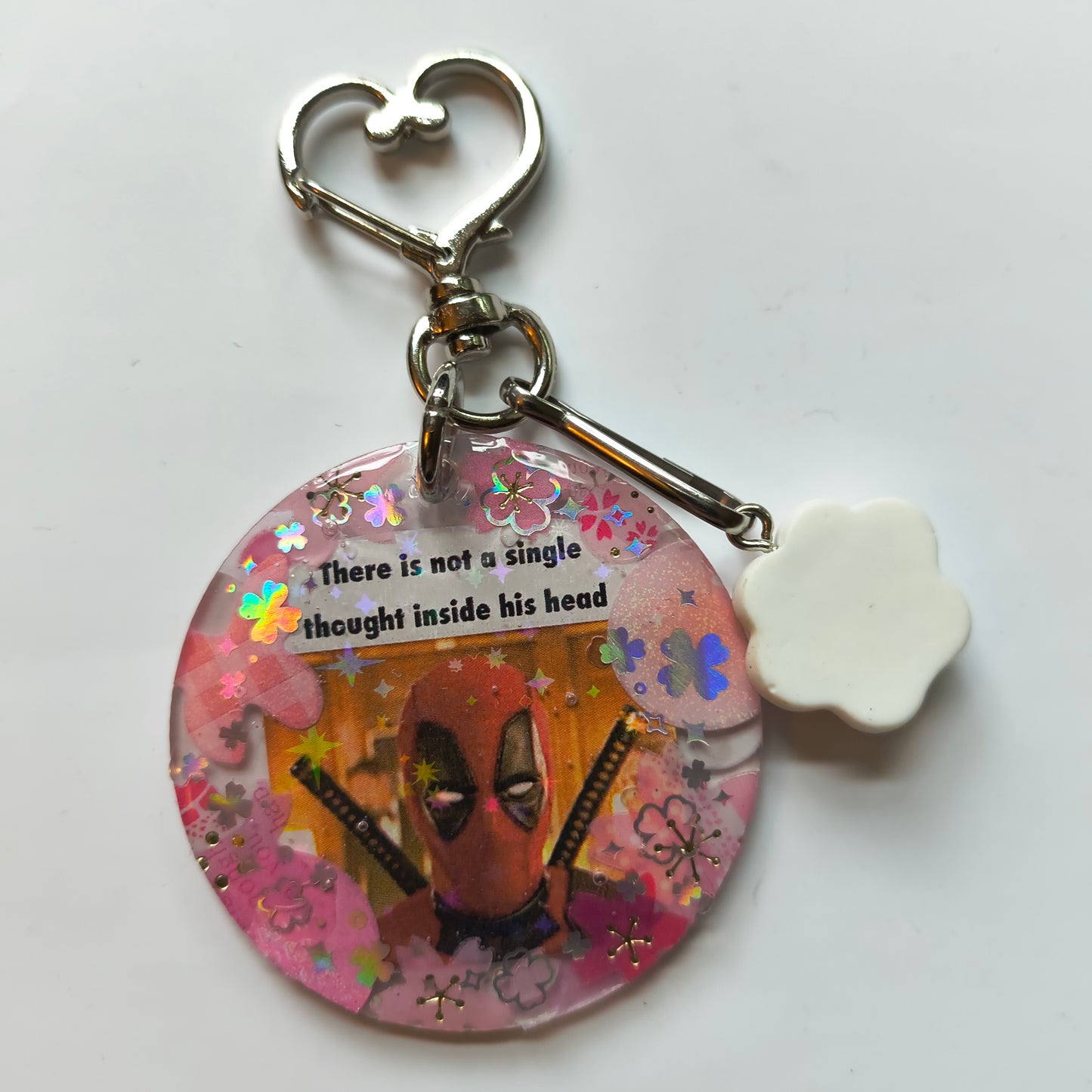 Deadpool No Thoughts Handmade Keychain