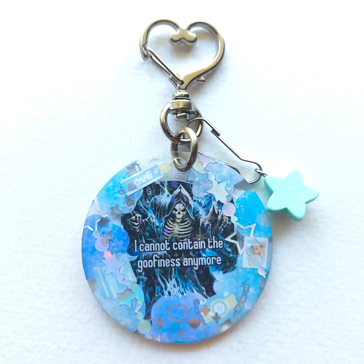 "I cannot contain the goofiness anymore" Handmade Keychain