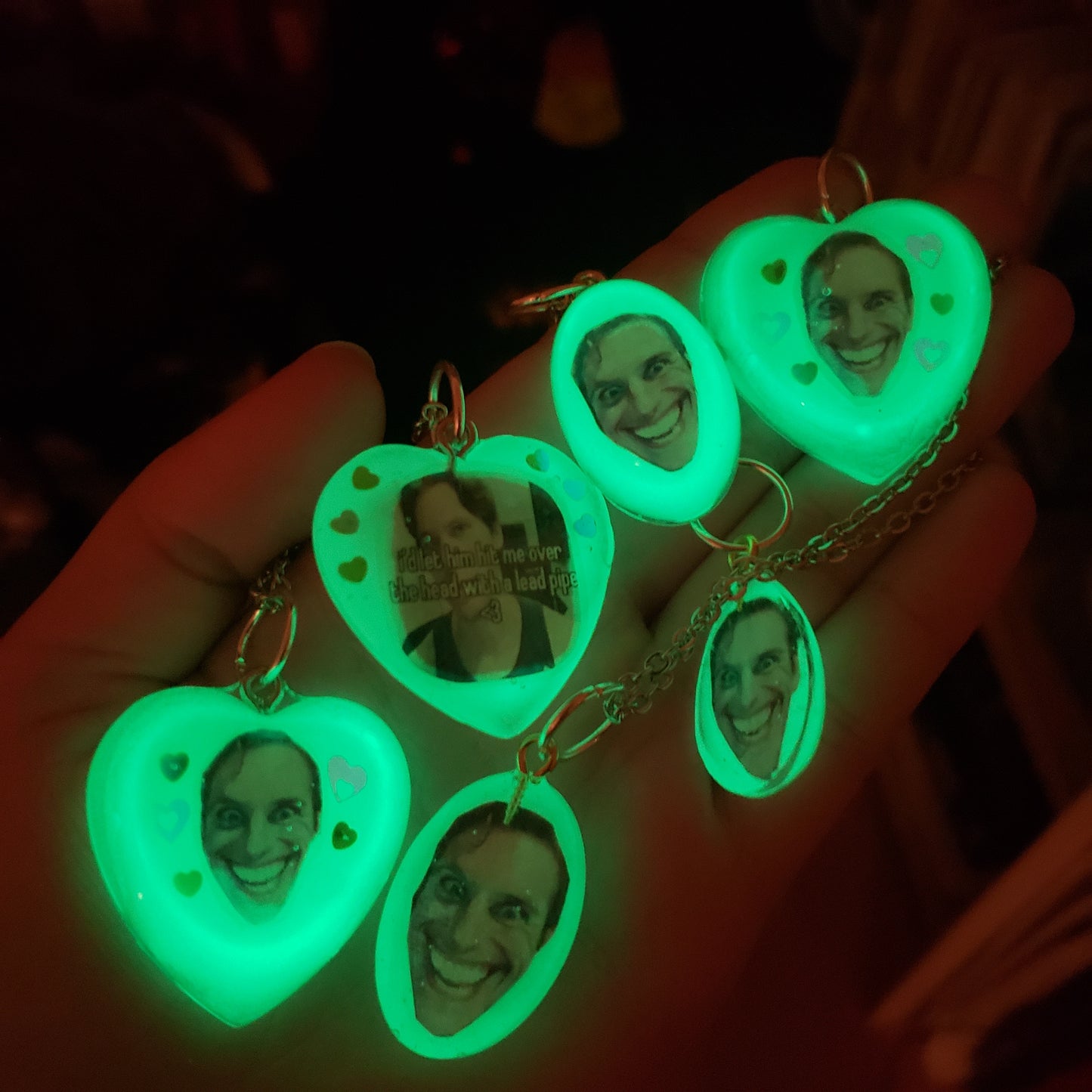 Glow-in-the-dark Jerma Pendant Necklaces