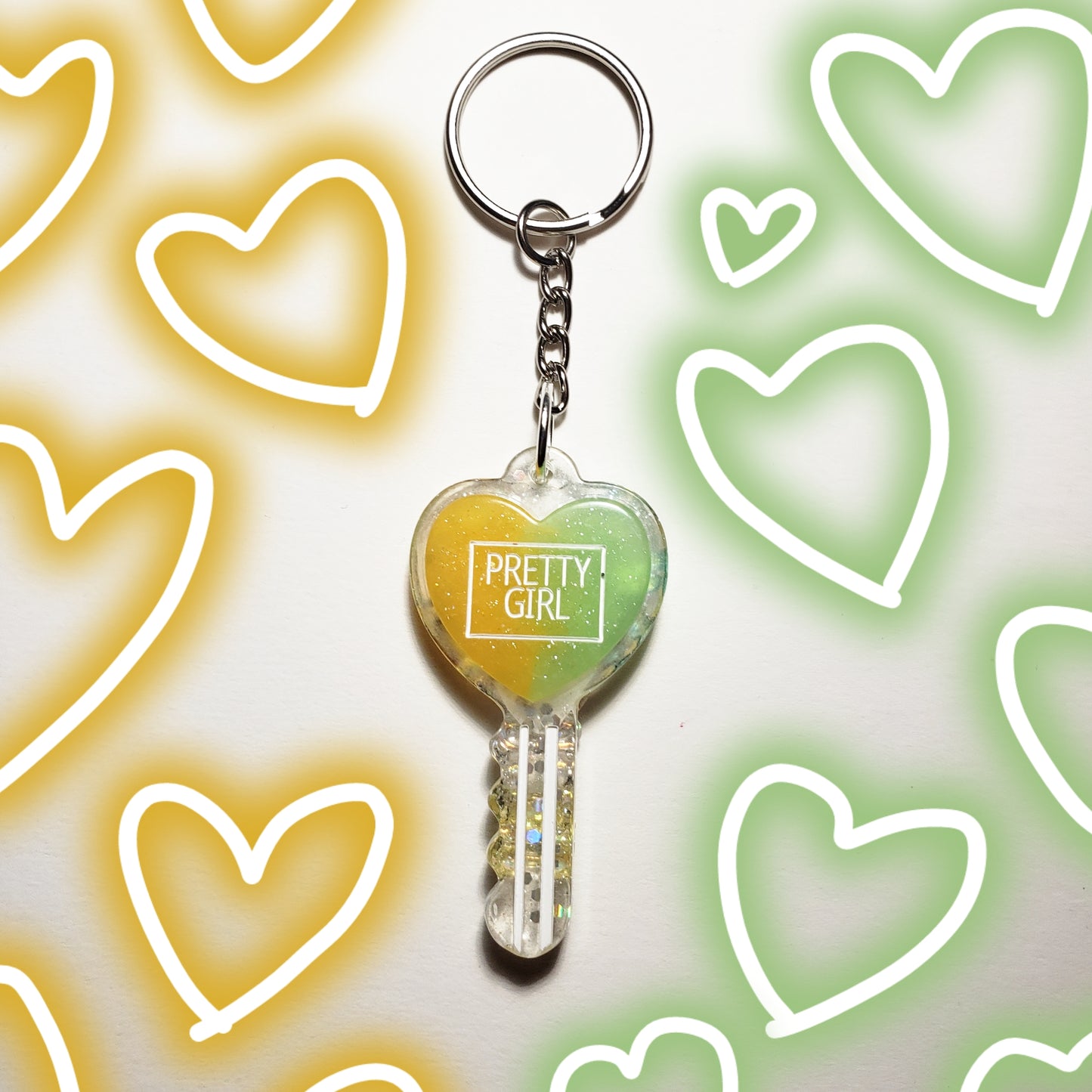 Jerma Green and Yellow Keychain