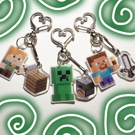 Minecraft Character Keychains