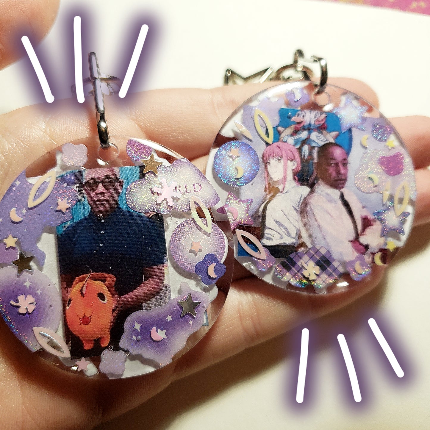 Gustavo and Pochita Keychain